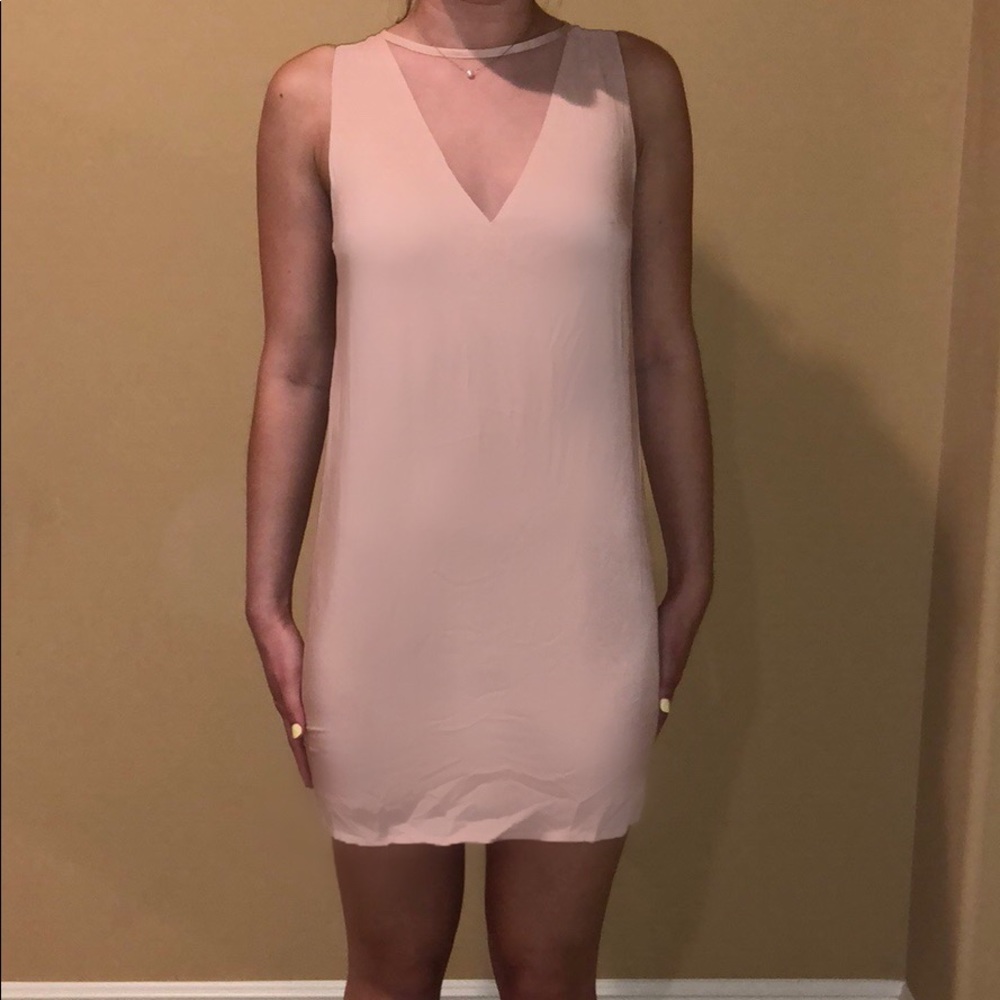 pale pink dress